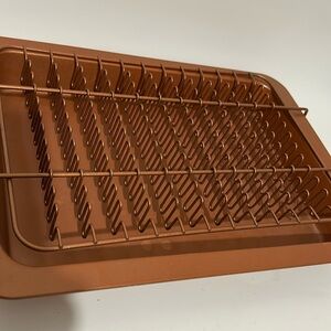 Gotham steel bake ware tray 12 strips bacon lifted